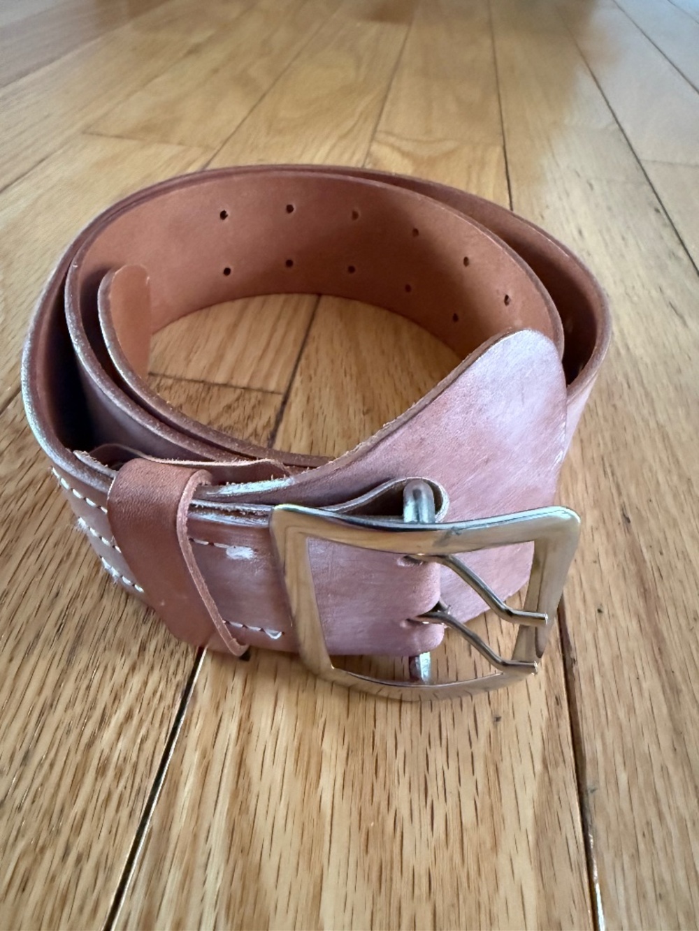 Ann Demeulemeester Light Brown Leather Belt - size 34